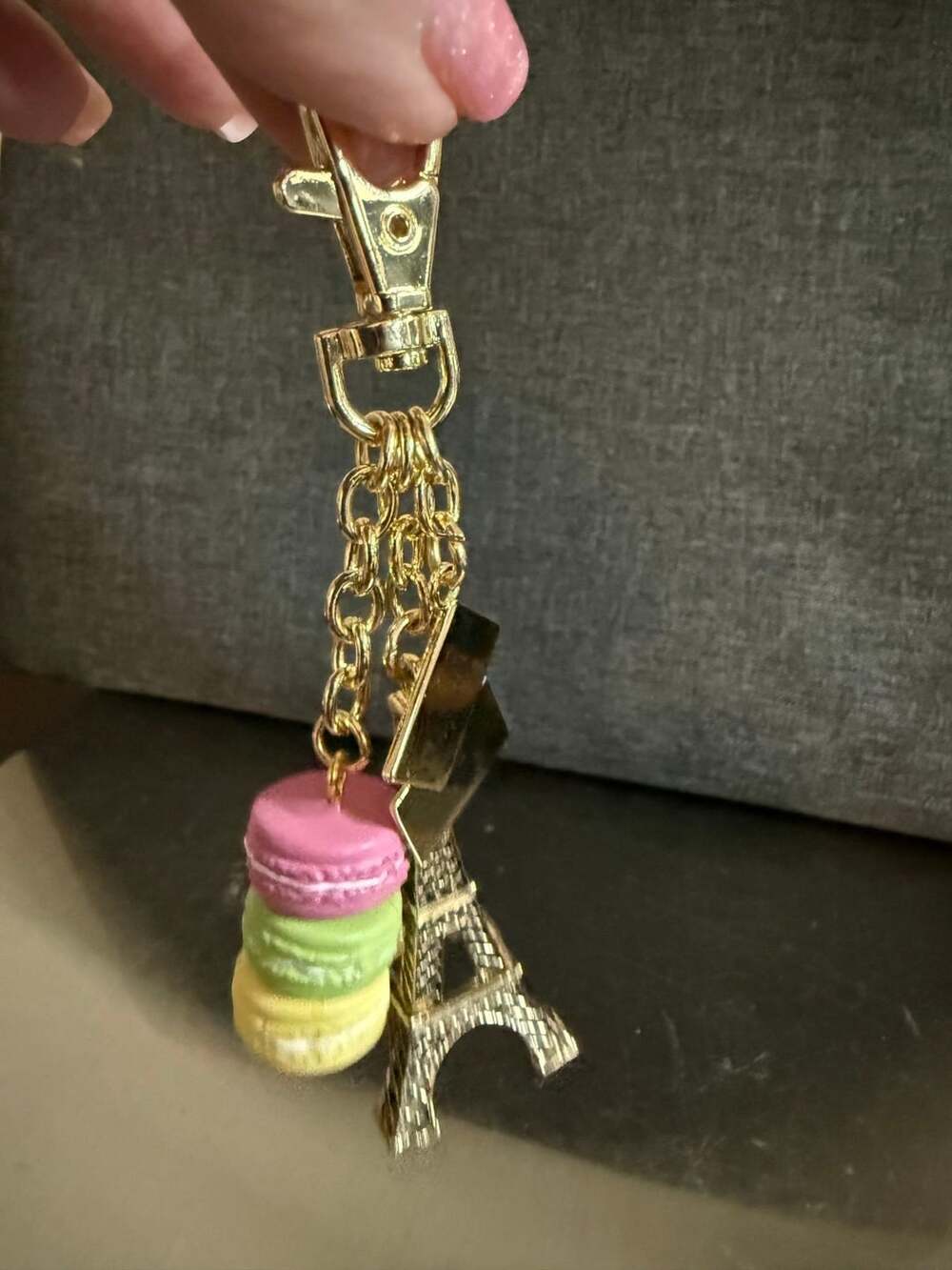 Disney Epcot France Pavilion Macaron keychain Eiffel tower NWT